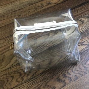 Madewell heavy clear vinyl zippered cosmetic bag